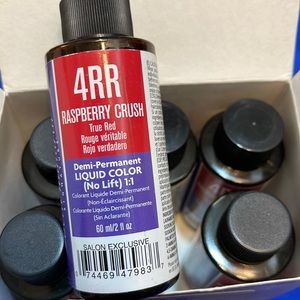6 Bottled Each 2 Oz. 4RR RASPBERRY CRUSH TRUE RED DEMI-Permanant Paul Mitchell
